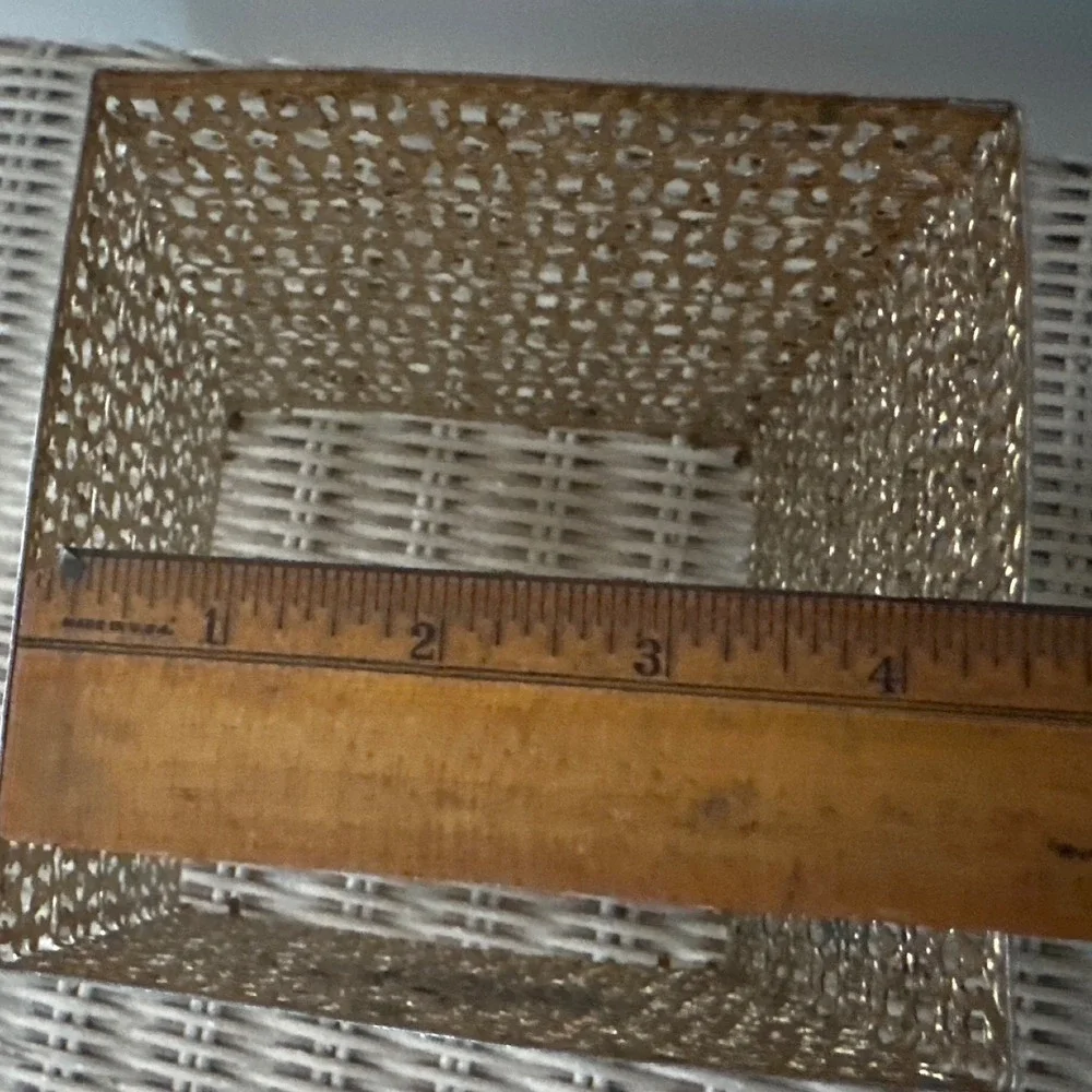 Vintage Gold Filigree Footed Tissue Box Cover Hollywood Regency Vanity Decor